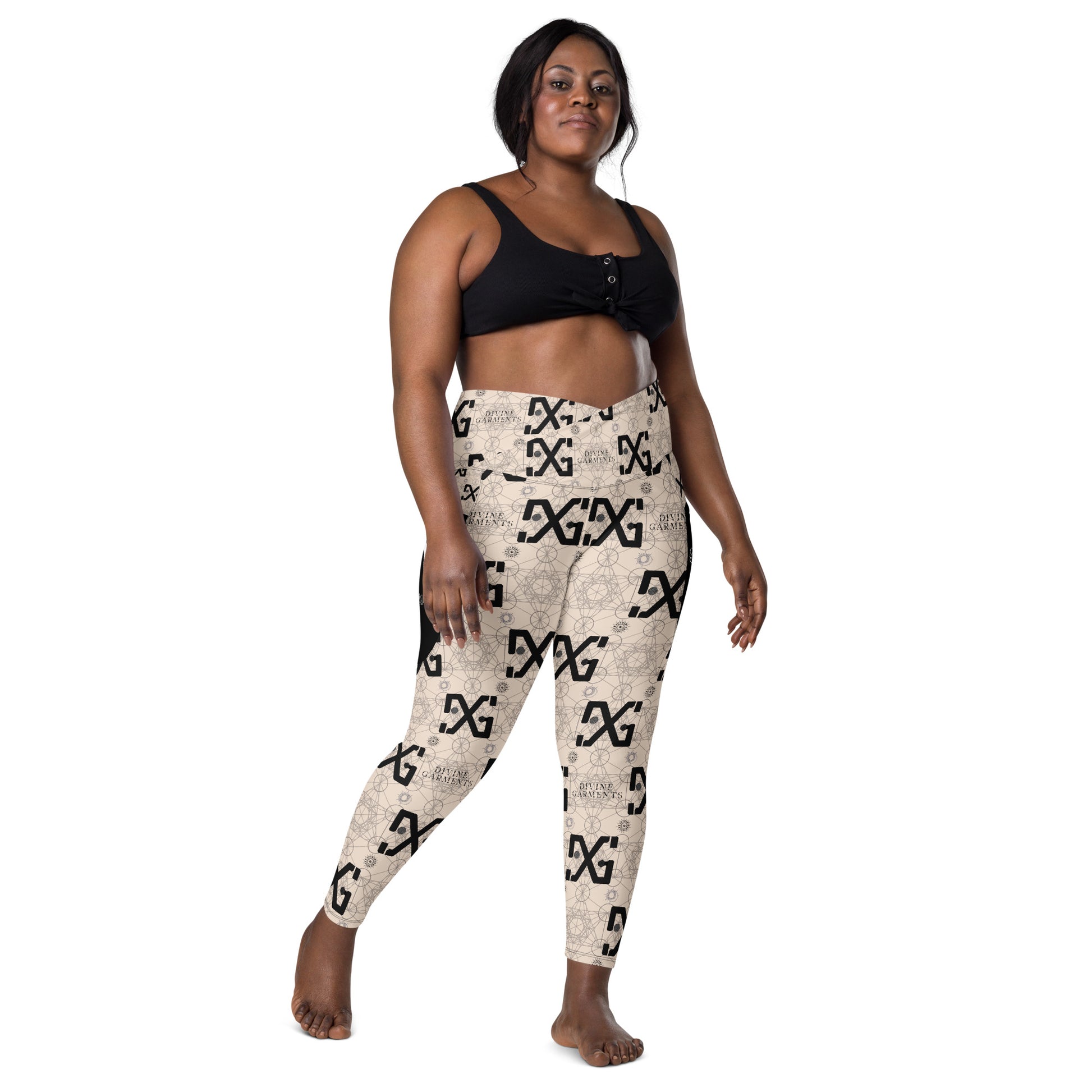 Elevate your workout wardrobe and unleash your inner goddess with Divine Garments Crossover Leggings