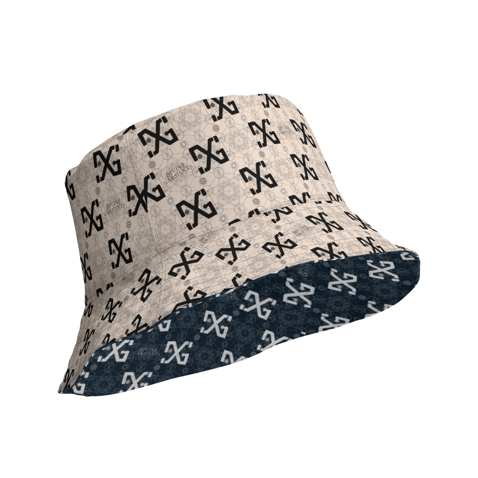 Introducing the ultimate streetwear accessory: the Divine Garments Reversible Bucket Hat! Proudly featuring the signature DG sacred geometry design, and inspired by the ancient Metatron's cube, this hat serves as a powerful symbol of protection and positive energy.