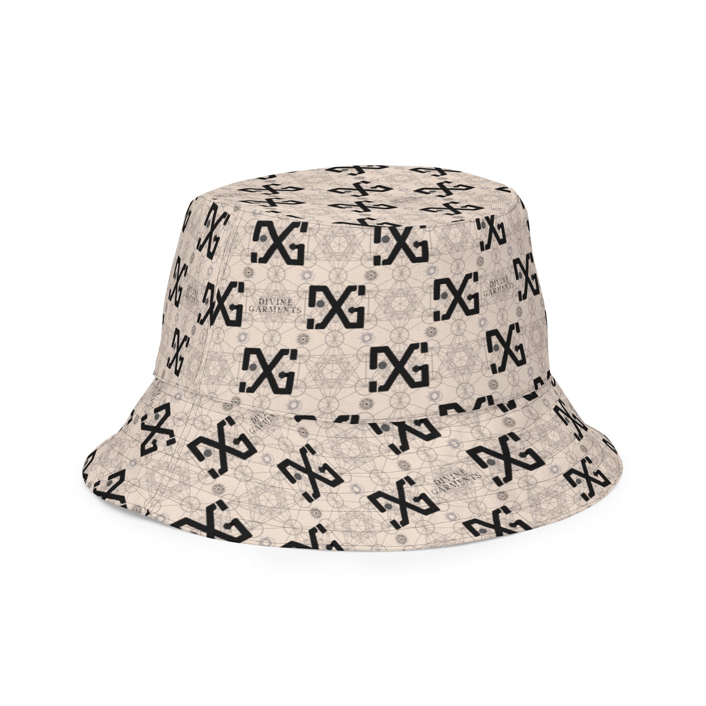 Introducing the ultimate streetwear accessory: the Divine Garments Reversible Bucket Hat! Proudly featuring the signature DG sacred geometry design, and inspired by the ancient Metatron's cube, this hat serves as a powerful symbol of protection and positive energy.