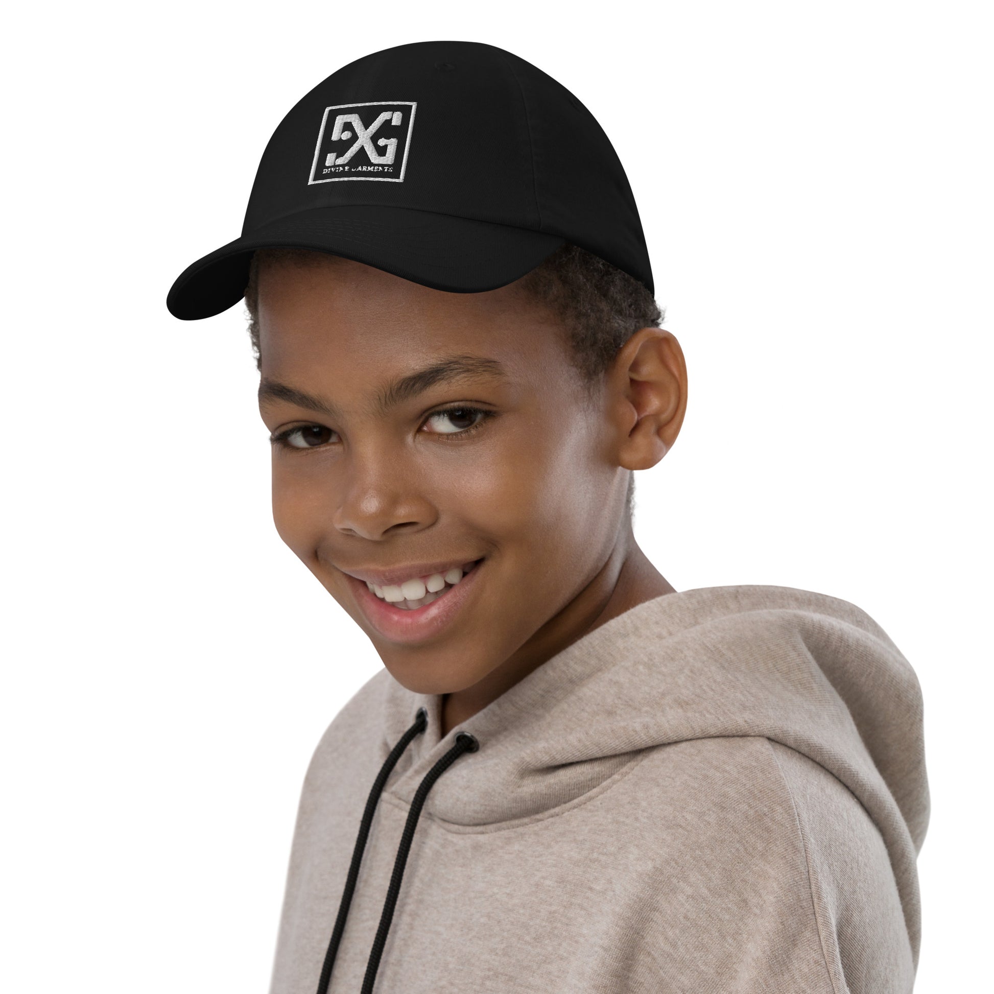 Elevate your child's style and performance with the Divine Garments Youth Cap!