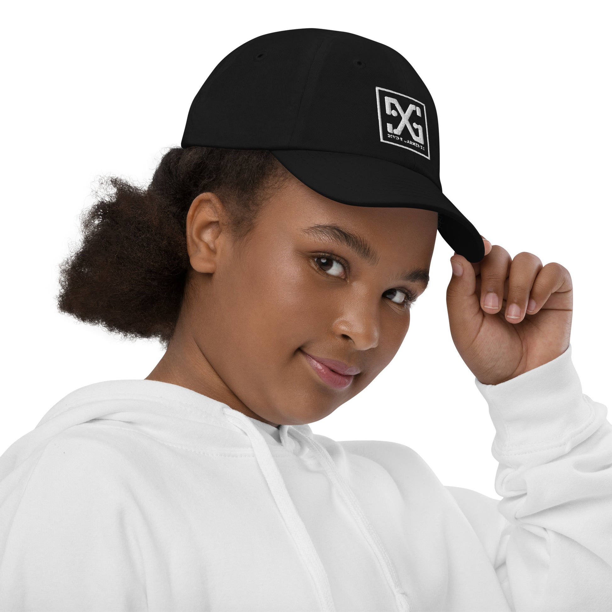 Elevate your child's style and performance with the Divine Garments Youth Cap!