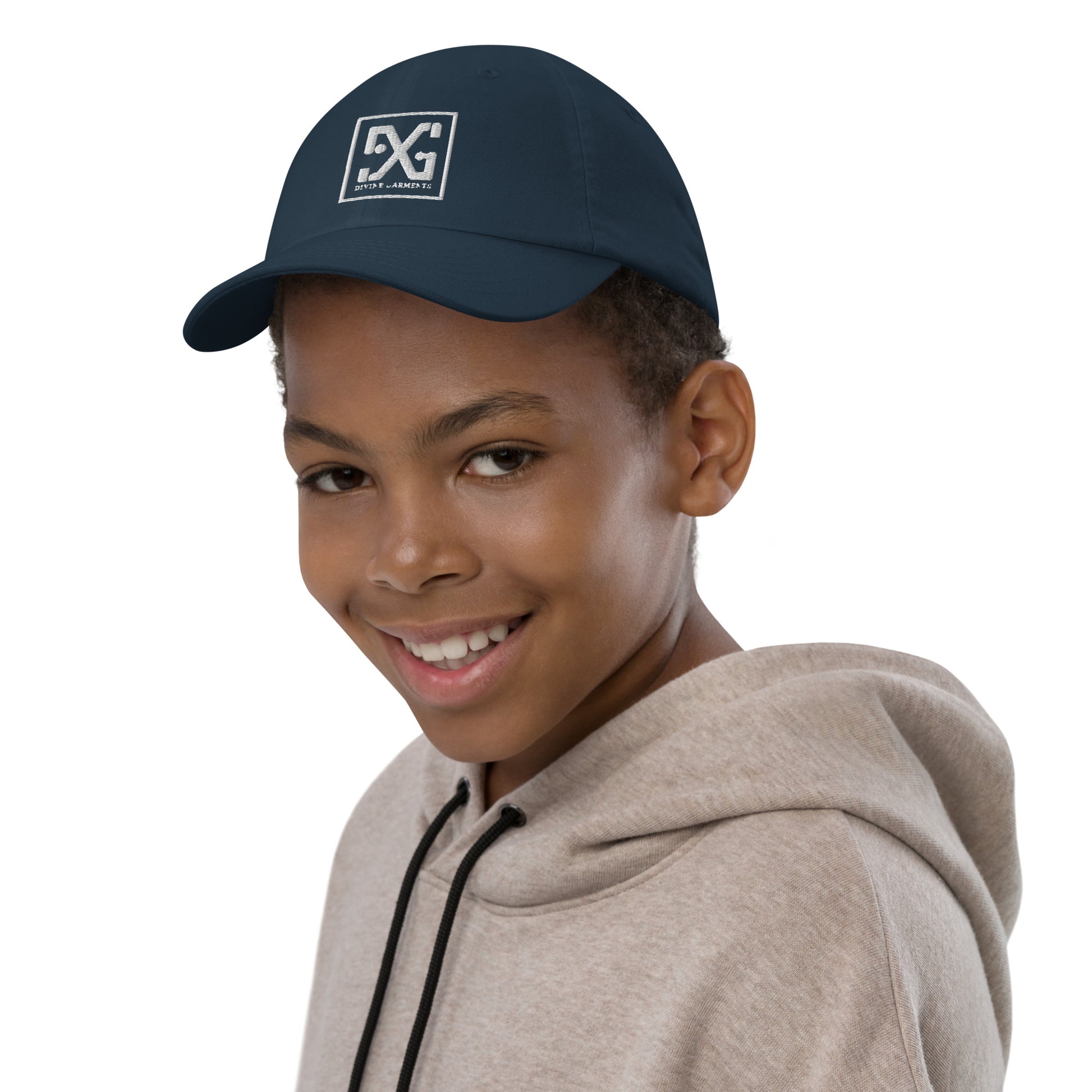 Elevate your child's style and performance with the Divine Garments Youth Cap!