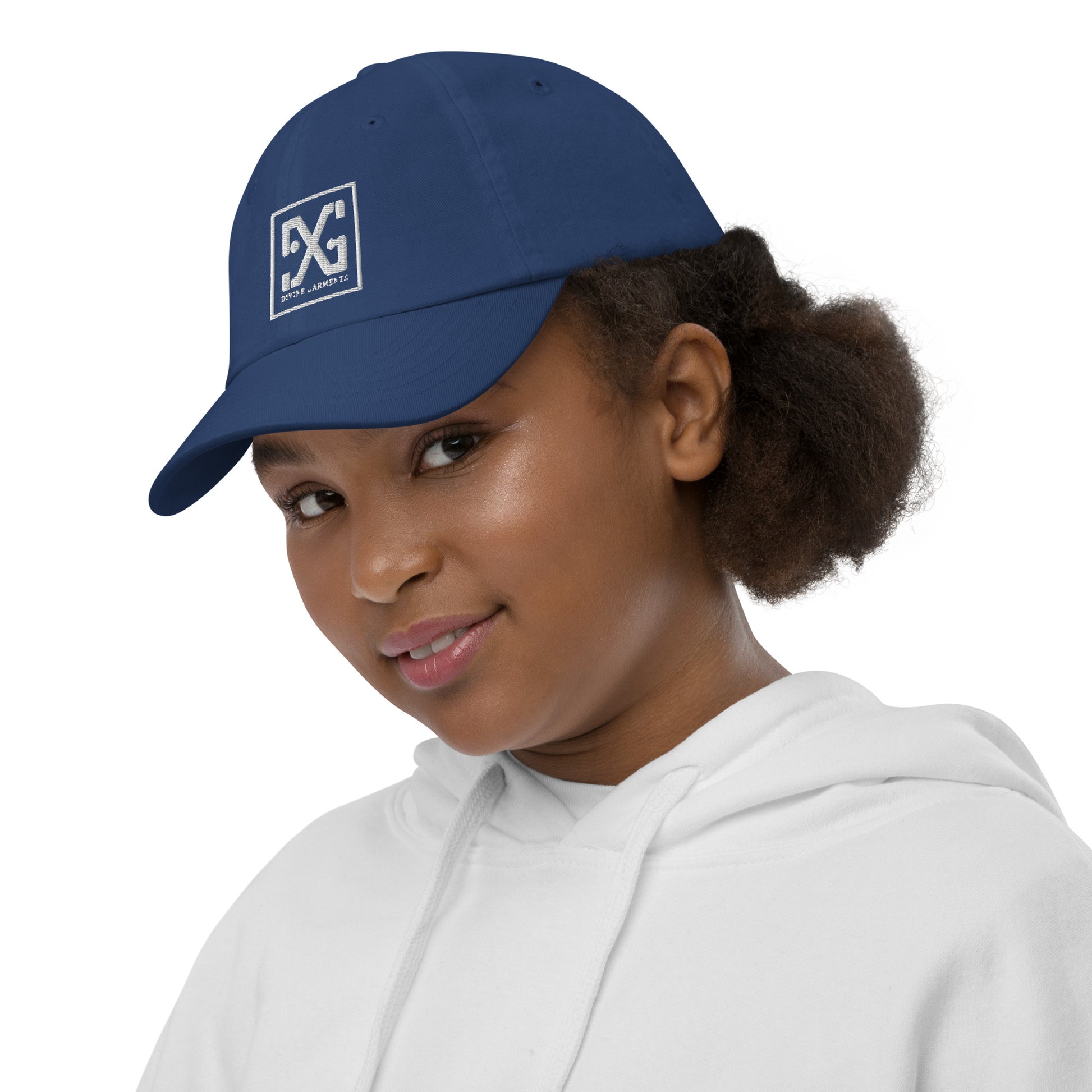 Elevate your child's style and performance with the Divine Garments Youth Cap!